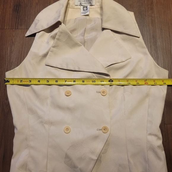 Anne Klien| 🔥Vintage Ivory/Cream Blazer Vest Size 6/M - Picture 14 of 14